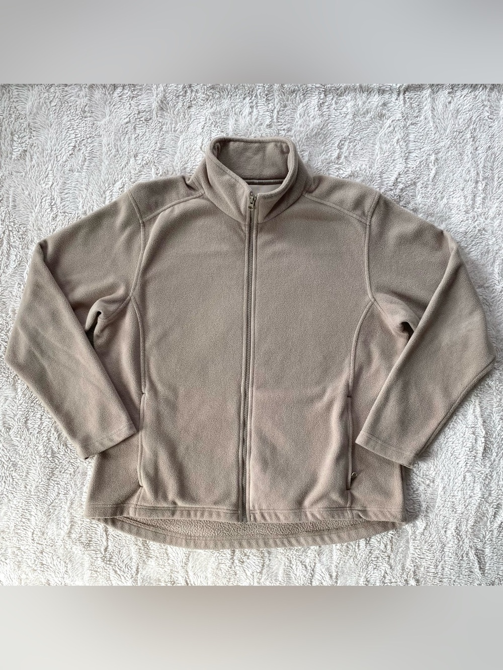 Vintage cream fleece zip up